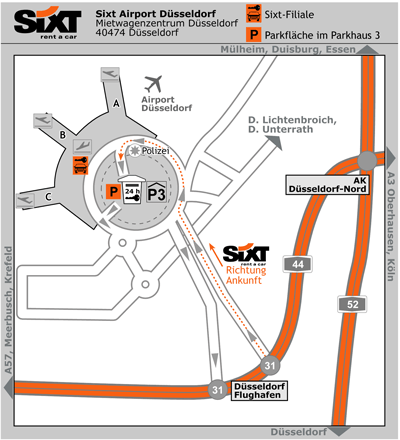 Sixt Autovermietung Dusseldorf  Airport