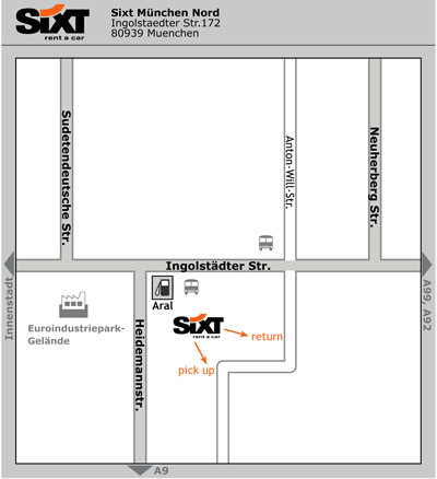 Sixt Autovermietung Munich North