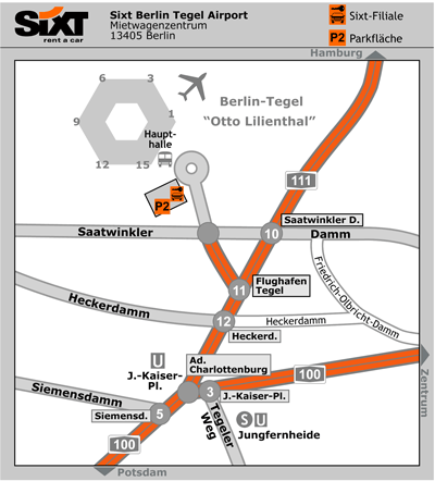Sixt Autovermietung Berlin Tegel Airport