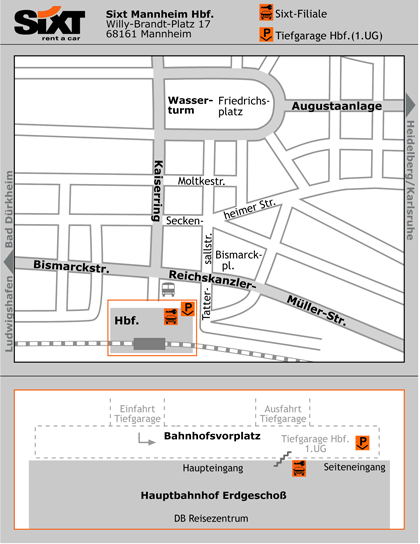 Sixt Autovermietung Mannheim Central Train Station