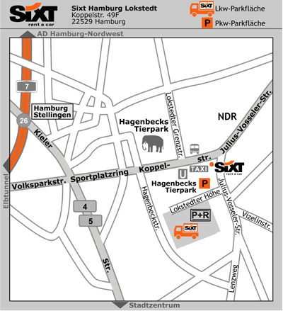 Sixt Autovermietung Hamburg Lokstedt