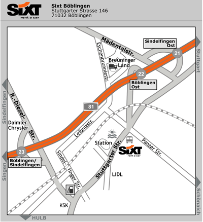 Sixt Autovermietung Boblingen