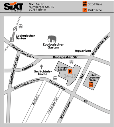 Sixt Autovermietung Berlin Europa-Center (24h)