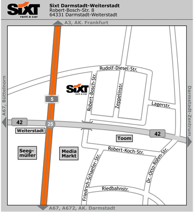 Sixt Autovermietung Darmstadt-Weiterstadt