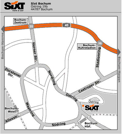 Sixt Autovermietung Bochum