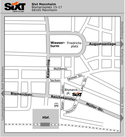 Sixt Autovermietung Mannheim City Centre