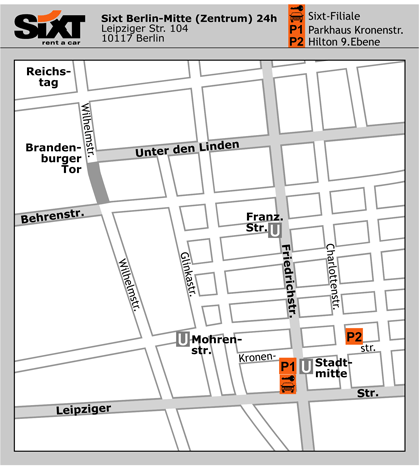 Sixt Autovermietung Berlin Mitte/City Centre (24h)