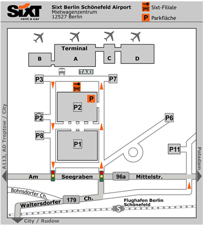 Sixt Autovermietung Berlin Sch�nefeld Airport