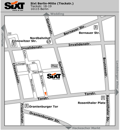 Sixt Autovermietung Berlin Centre (near Chausseest