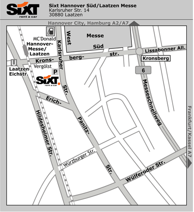 Sixt Autovermietung Hanover South/Laatzen fairgro