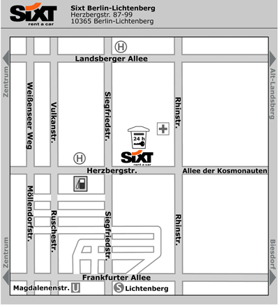 Sixt Autovermietung Berlin Lichtenberg