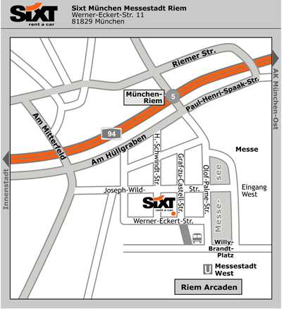 Sixt Autovermietung Munich Messestadt Riem