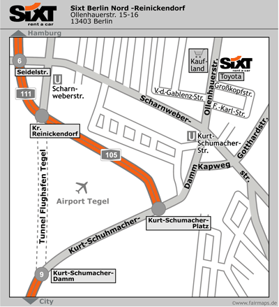 Sixt Autovermietung Berlin North/Reinickendorf