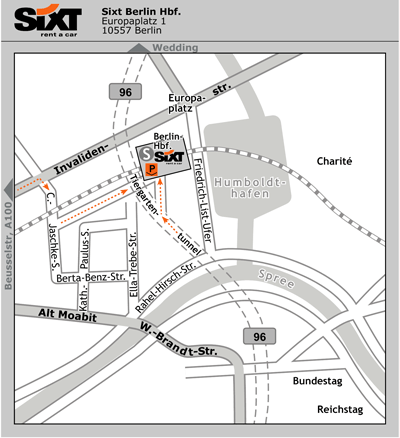 Sixt Autovermietung Berlin Central Train Station