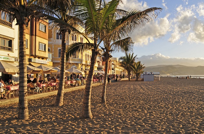 Canteras beach in Las Palmas, Grand Canaria