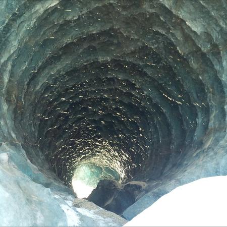 Jumbo Creek Ice Cave in Kennecott, Alaska
