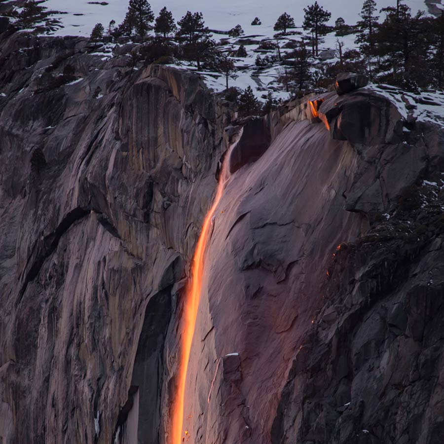 Yosemite National Park (Horsetail Falls), Yosemite Valley, California