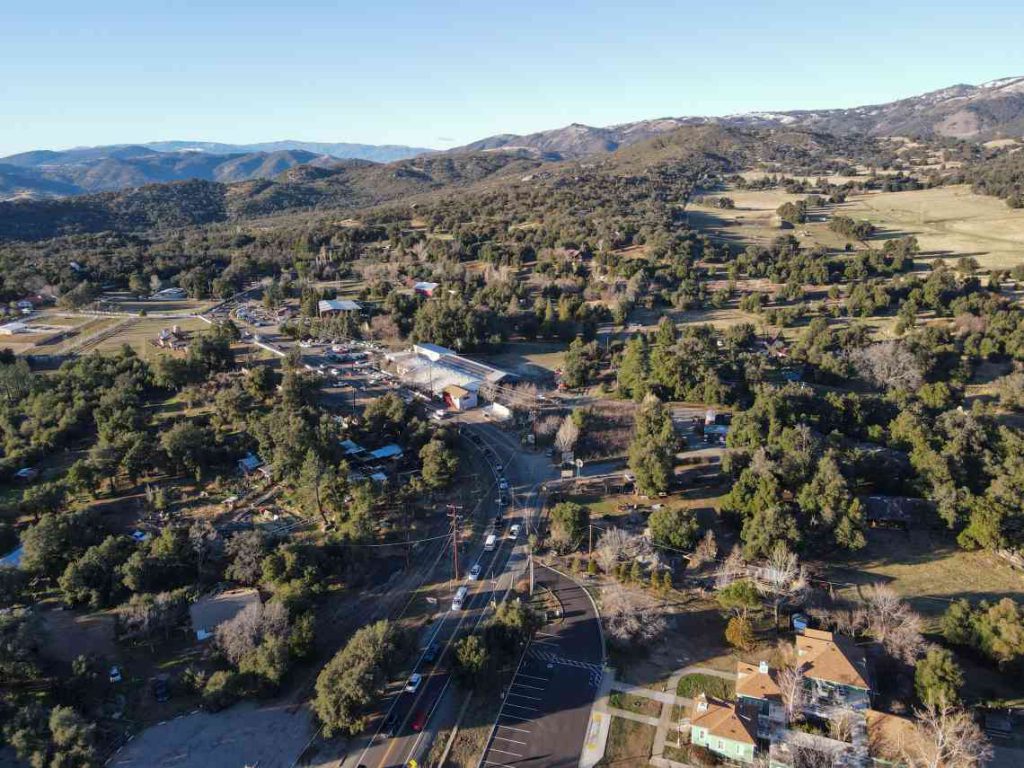Aerial view of Julian, California