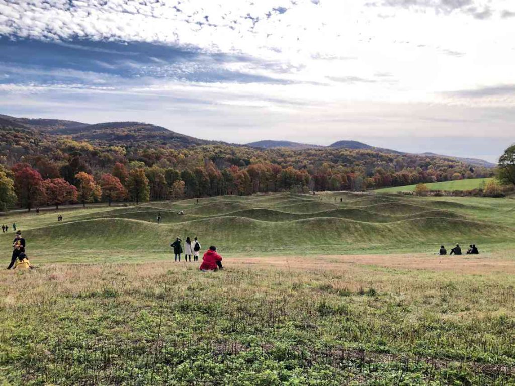 Mounds of earth at the Storm King Art Center