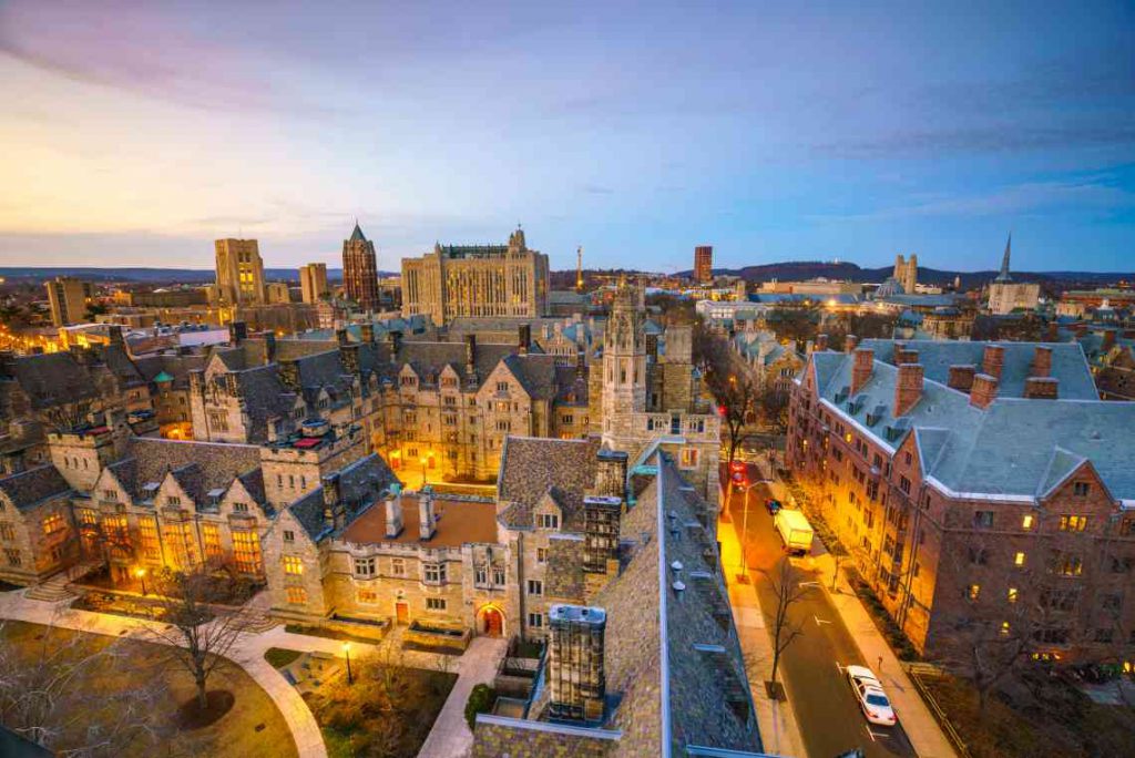 Buildings on Yale University campus.