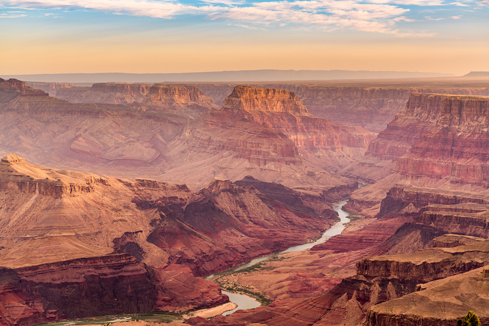 Grand Canyon, Arizona, USA with the Colorado River below | Glamping Destination | SIXT