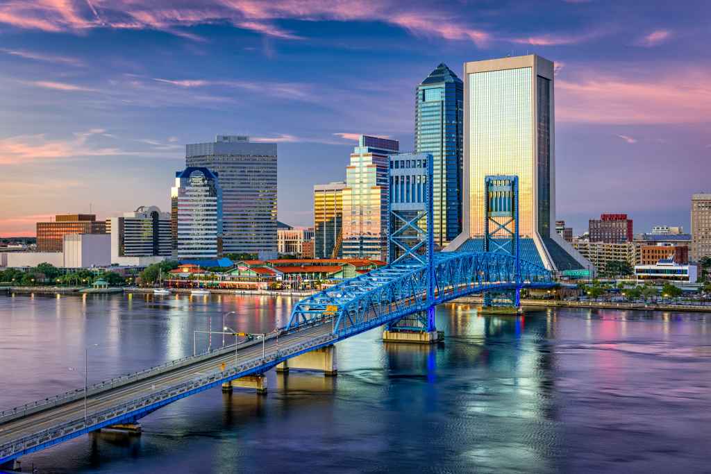 Jacksonville Florida skyline and bridge