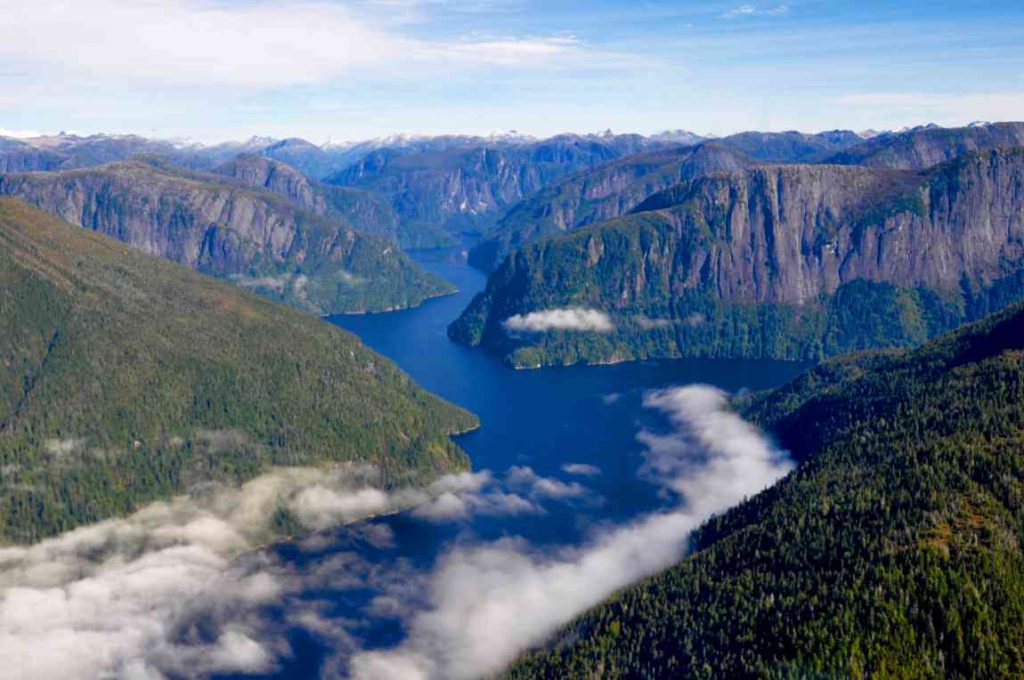 Water flowing through Misty Fjords National Monument