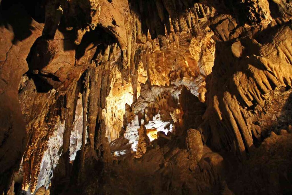 formations inside the colossal cave mountain park near vail arizona