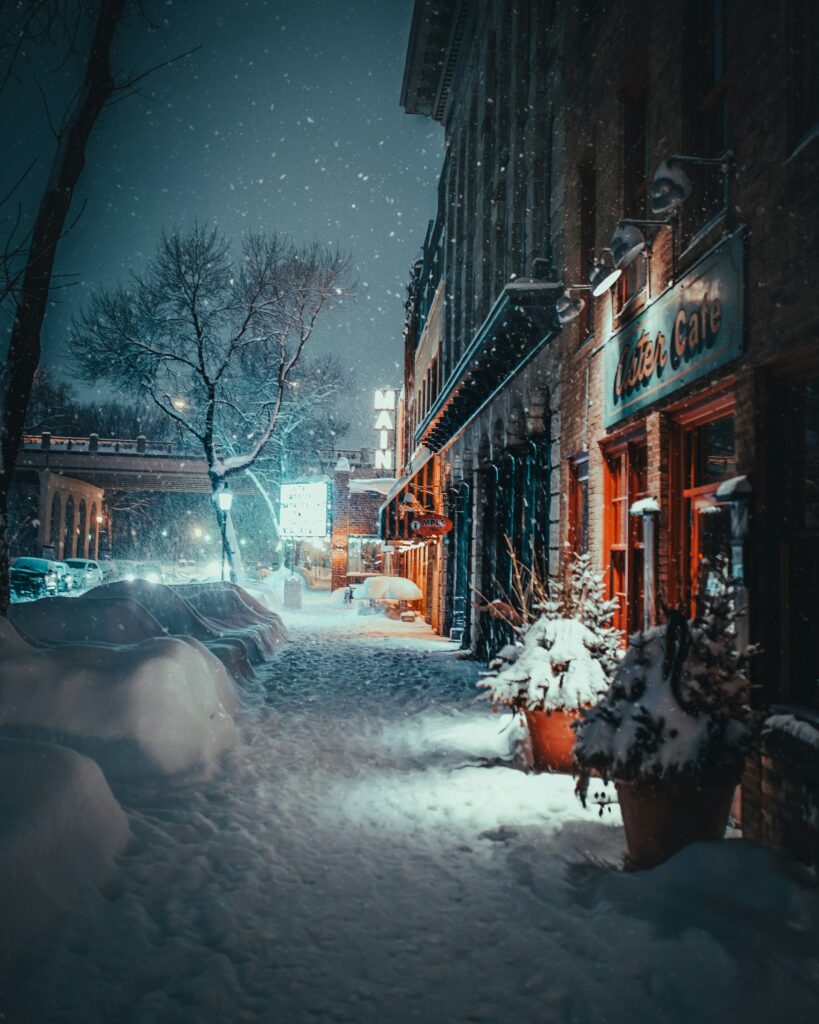 snowy town usa