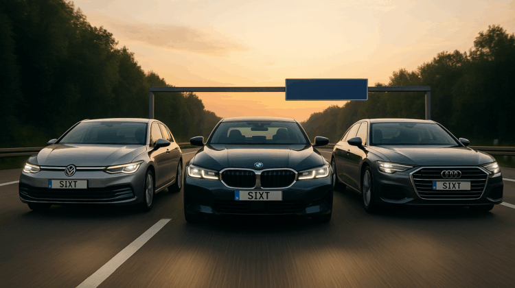 Image of the car fleet of the best car rental company in europe
