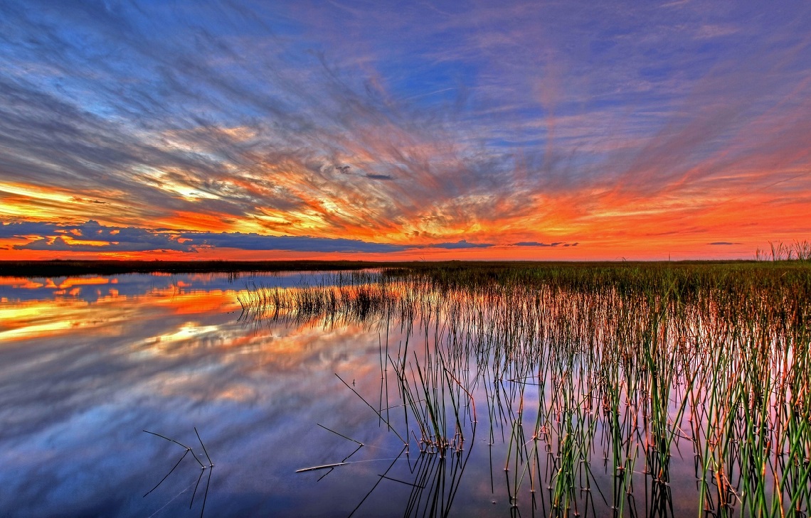 Sonnenuntergang im Everglades Nationalpark